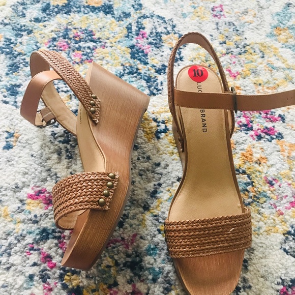Lucky Brand Shoes - Lucky Brand Sandal Braided Zyler Wedges NWT 10